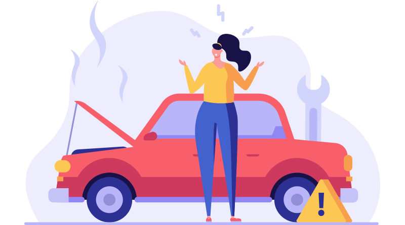 avería de coche para cobertura de daños propios