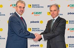 Banco Pichincha y Pibank distribuirán en exclusiva seguros de Hogar y Vida Riesgo de Caser